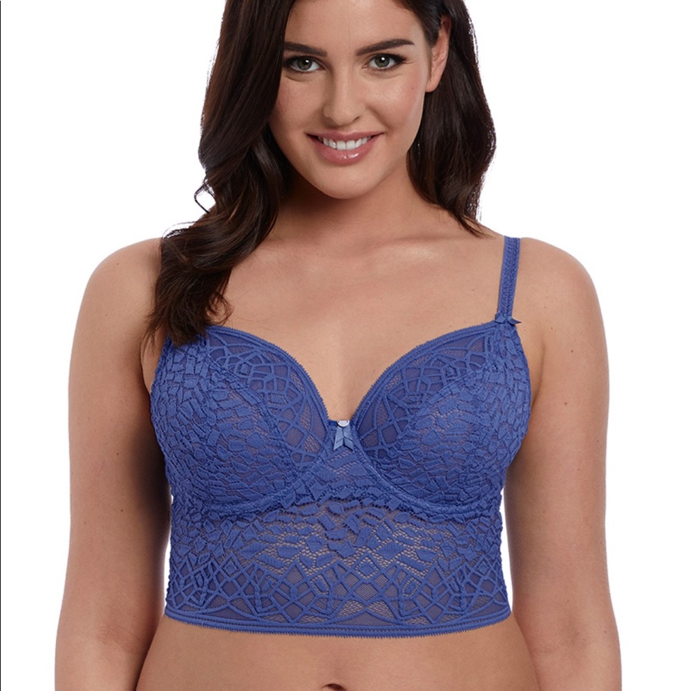 Freya Lace Bralette Blue 34H NWT